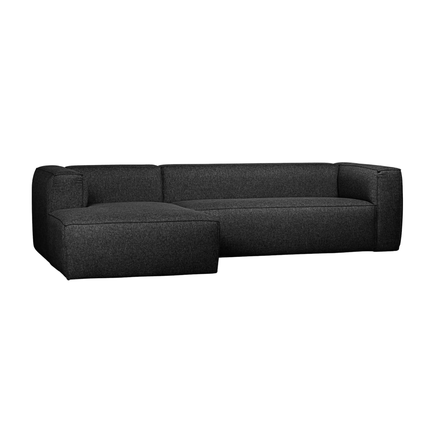 WOOOD Bean Hörnsoffa Vänster Inkl. Kuddar, Dark Grey Melange