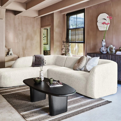 WOOOD Sloping Hörnsoffa Vänster, Pearl Melange