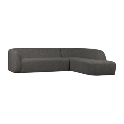 WOOOD Sloping Hörnsoffa Höger, Grey/Black Melange