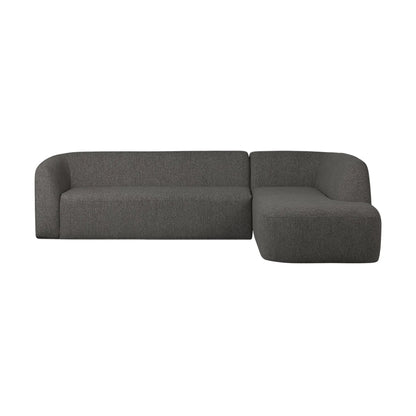 WOOOD Sloping Hörnsoffa Höger, Grey/Black Melange