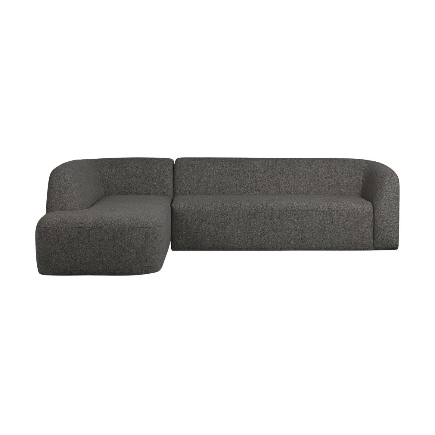 WOOOD Sloping Hörnsoffa Vänster, Grey/Black Melange