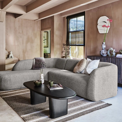 WOOOD Sloping Hörnsoffa Vänster, Grey Melange