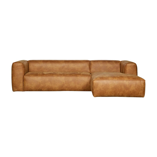 WOOOD Bean Hörnsoffa Höger Eco Läder, Cognac