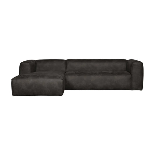WOOOD Bean Hörnsoffa Vänster Eco Läder, Black