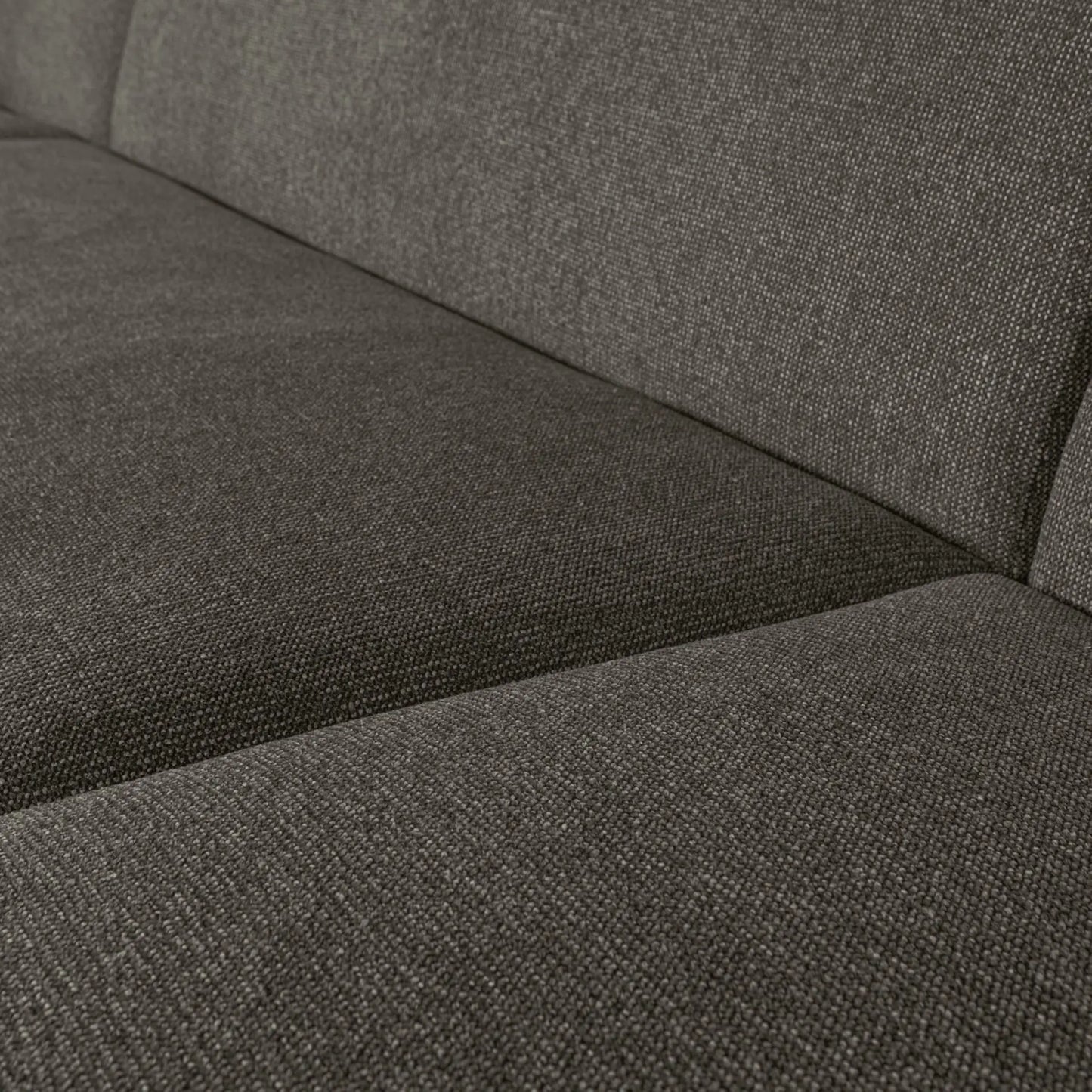 WOOOD Sloping Soffa U-Shape, Grey/Black Melange
