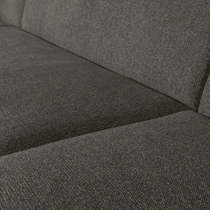 WOOOD Sloping Soffa U-Shape, Grey/Black Melange