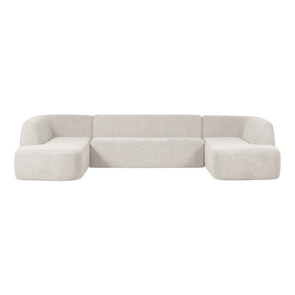 WOOOD Sloping Soffa U-Shape Pearl, Melange
