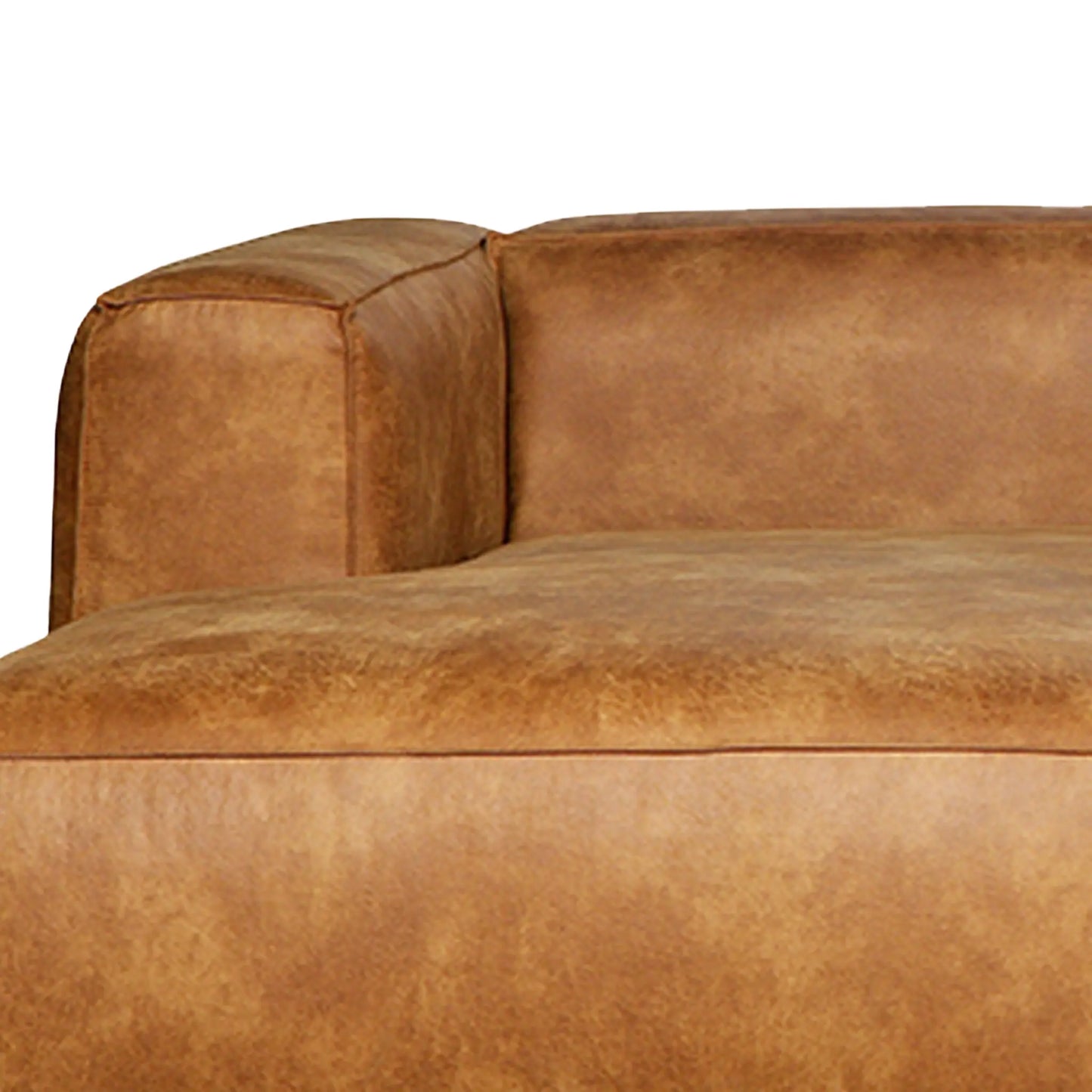 WOOOD Bean Hörnsoffa Vänster Eco Läder, Cognac