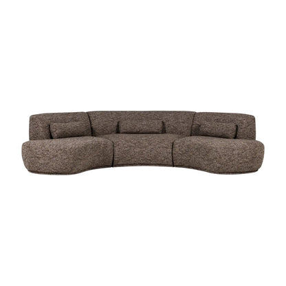 WOOOD Batavier Halvrund Soffa 6-Sits, Brown Melange