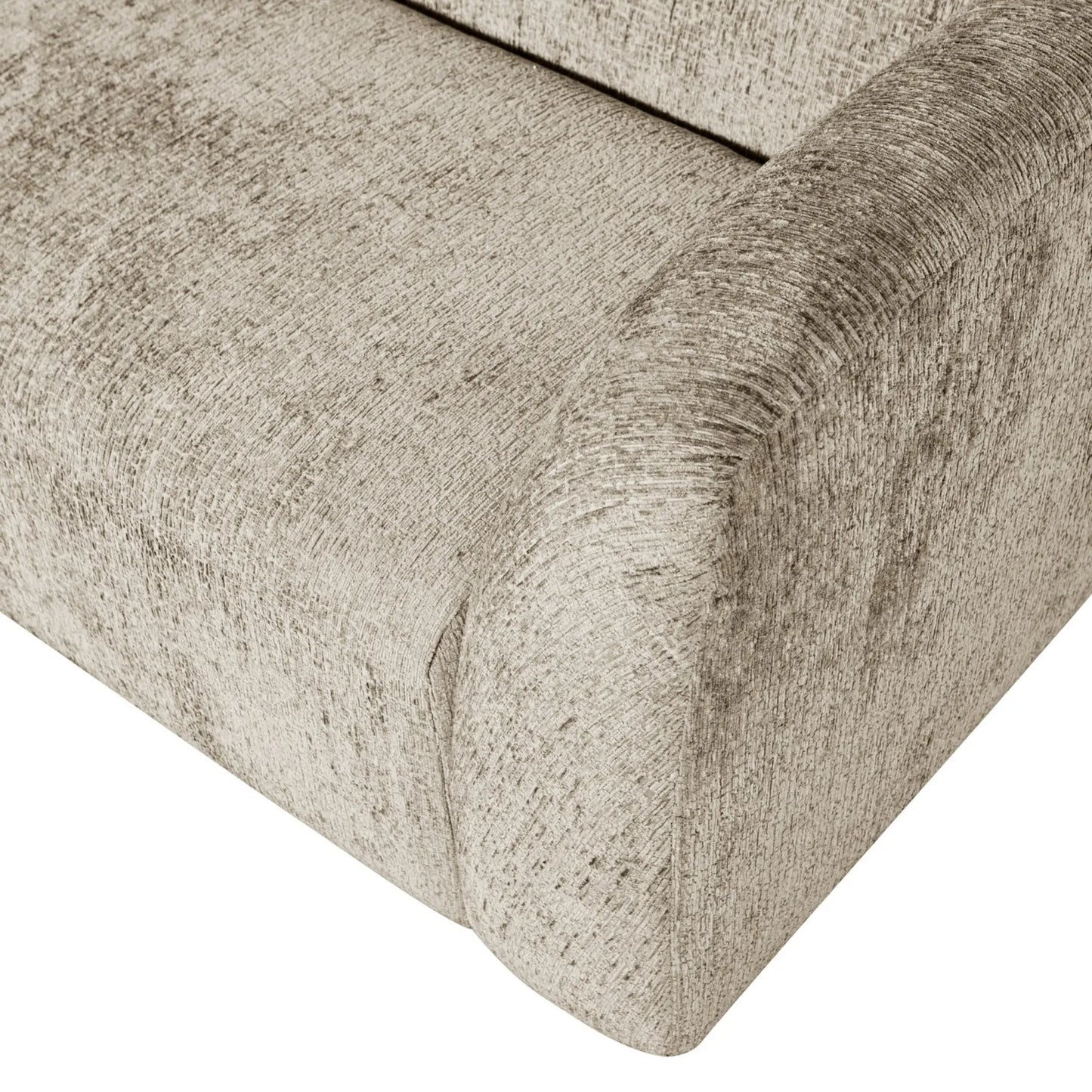 WOOOD Sloping 3-Sits Soffa Sammet, Wheatfield