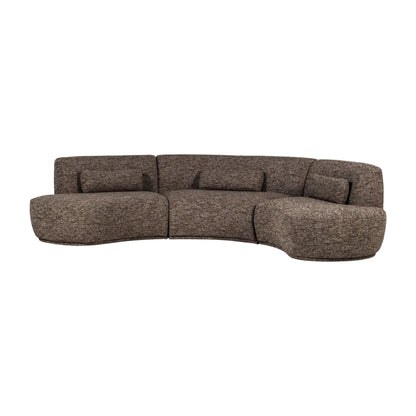 WOOOD Batavier Halvrund Soffa 6-Sits, Brown Melange