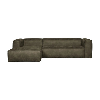 WOOOD Bean Hörnsoffa Vänster Eco Läder, Army