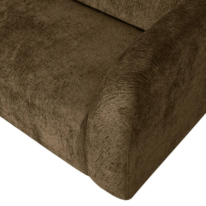 WOOOD Sloping 3-Sits Soffa Sammet, Brass