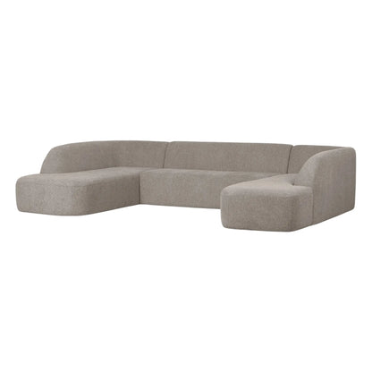 WOOOD Sloping Soffa U-Shape, Off White Melange