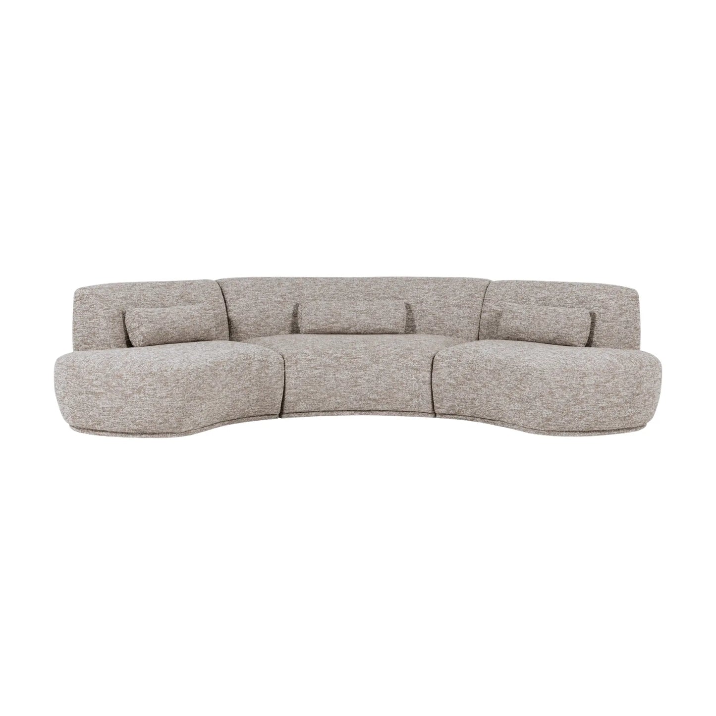 WOOOD Batavier Halvrund Soffa 6-Sits, Sand Melange