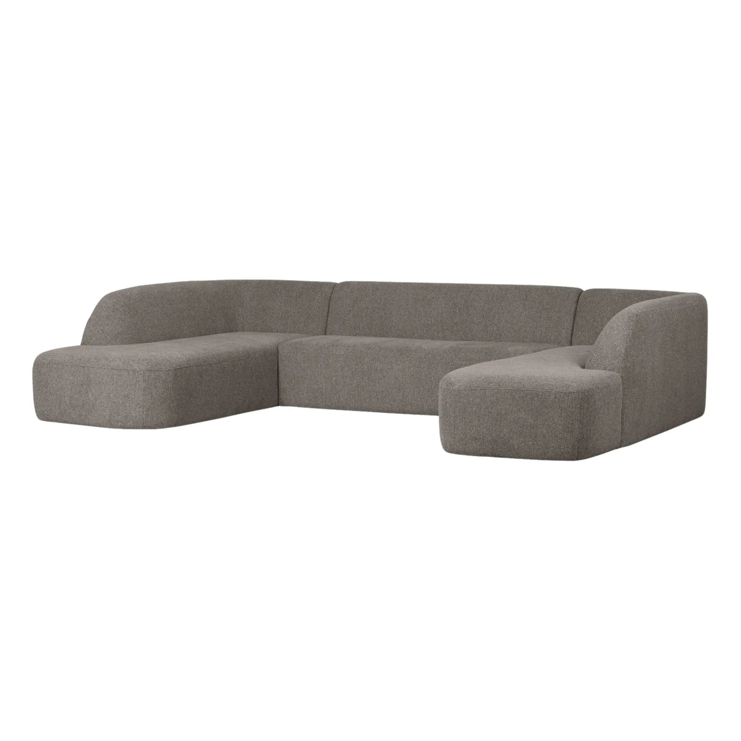 WOOOD Sloping Soffa U-Shape, Grey Melange