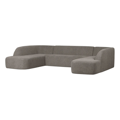 WOOOD Sloping Soffa U-Shape, Grey Melange