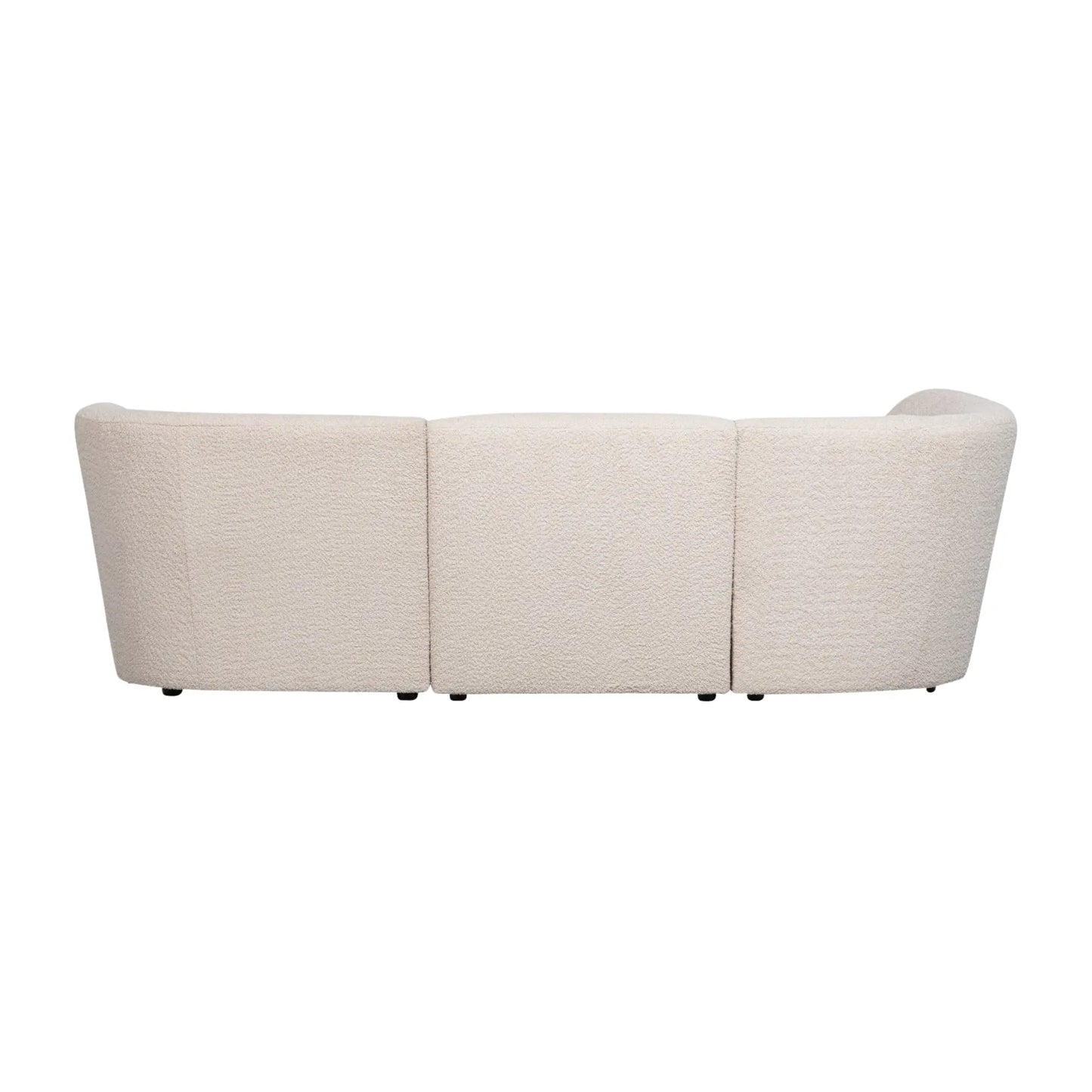 WOOOD Coco 3-Sits Soffa Rundad Vänster Bouclé, Cream