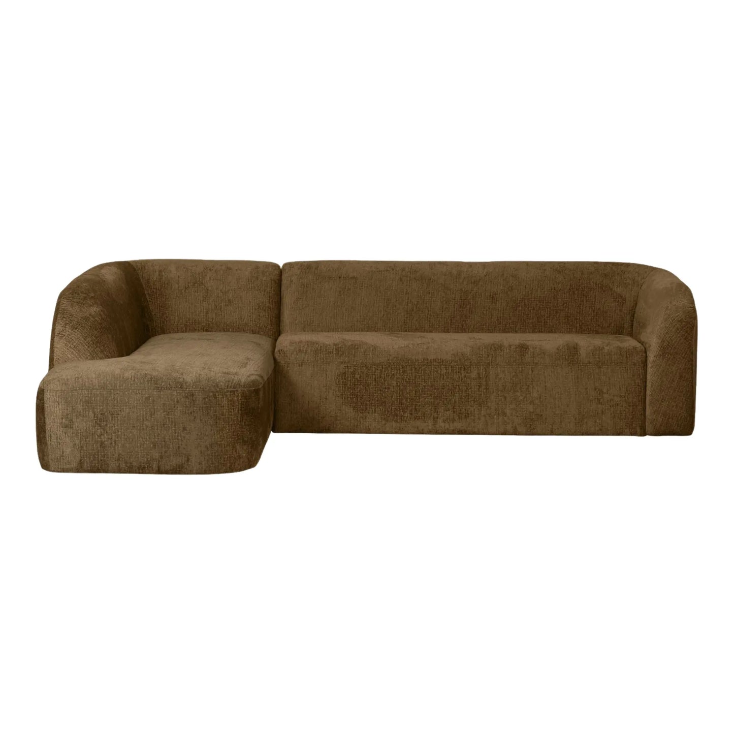 WOOOD Sloping Hörnsoffa Vänster Sammet, Brass