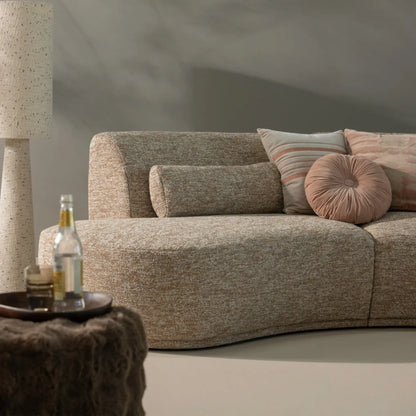 WOOOD Batavier Halvrund Soffa 6-Sits, Sand Melange