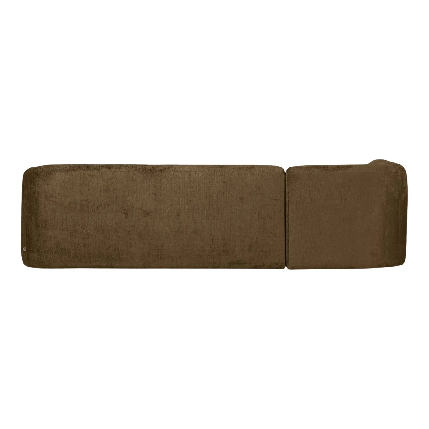WOOOD Sloping Hörnsoffa Vänster Sammet, Brass