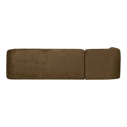 WOOOD Sloping Hörnsoffa Vänster Sammet, Brass