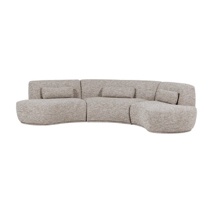 WOOOD Batavier Halvrund Soffa 6-Sits, Sand Melange