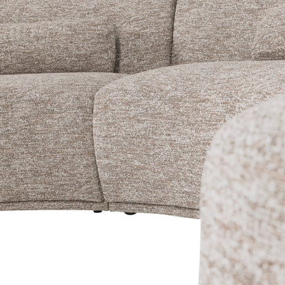 WOOOD Batavier Halvrund Soffa 6-Sits, Sand Melange