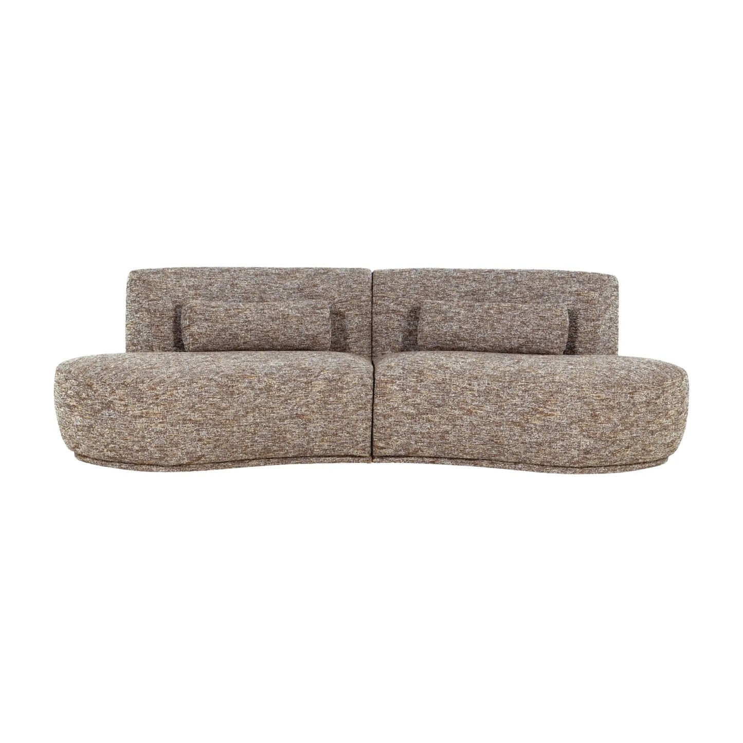 WOOOD Batavier Halvrund Soffa 4-Sits, Light Brown Melange
