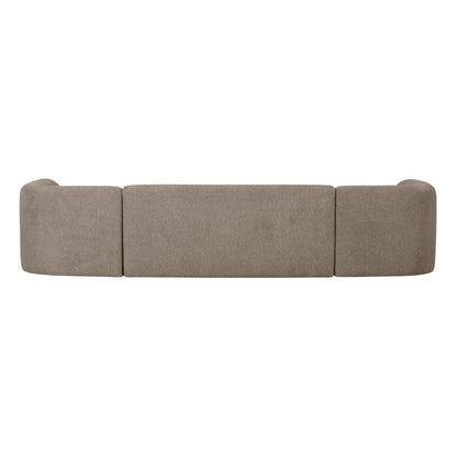 WOOOD Sloping Soffa U-Shape, Light Brown Melange