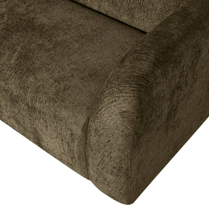 WOOOD Sloping 3-Sits Soffa Sammet, Bonsai