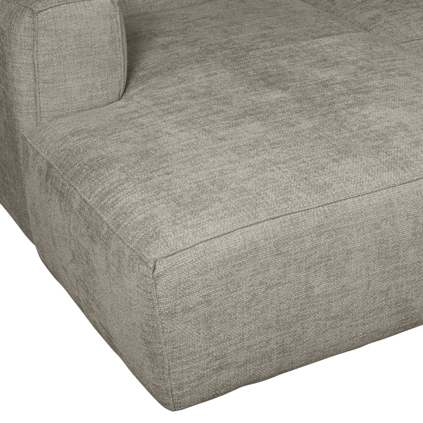 WOOOD Bean Schäslongsoffa Höger Chunky, Melange Travertin
