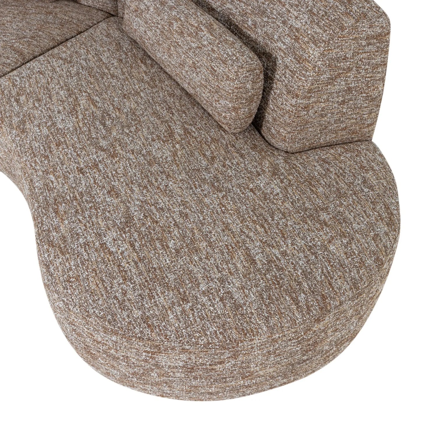 WOOOD Batavier Halvrund Soffa 4-Sits, Light Brown Melange