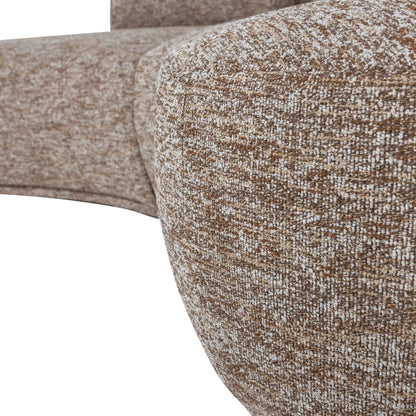 WOOOD Batavier Halvrund Soffa 4-Sits, Light Brown Melange