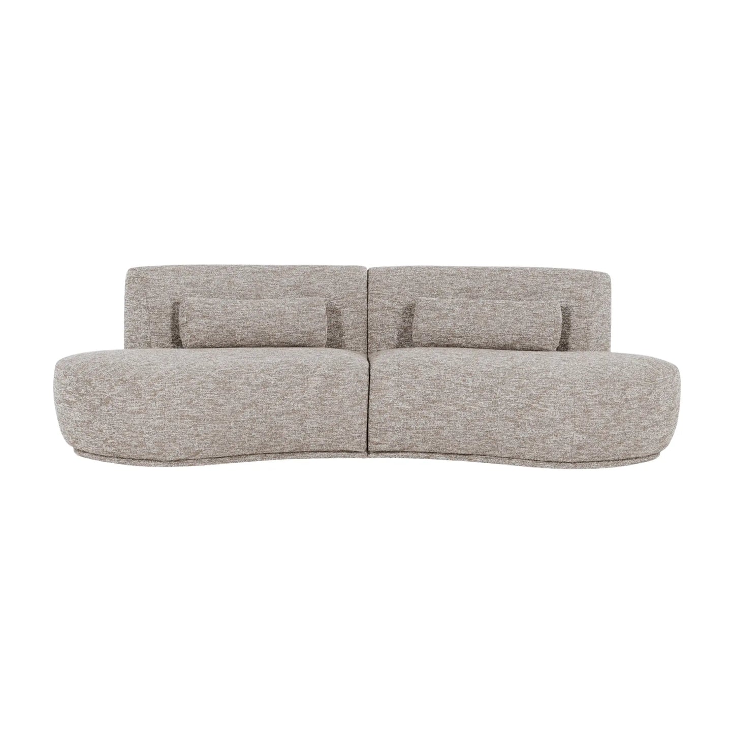 WOOOD Batavier Halvrund Soffa 4-Sits, Sand Melange
