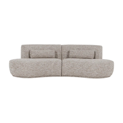 WOOOD Batavier Halvrund Soffa 4-Sits, Sand Melange