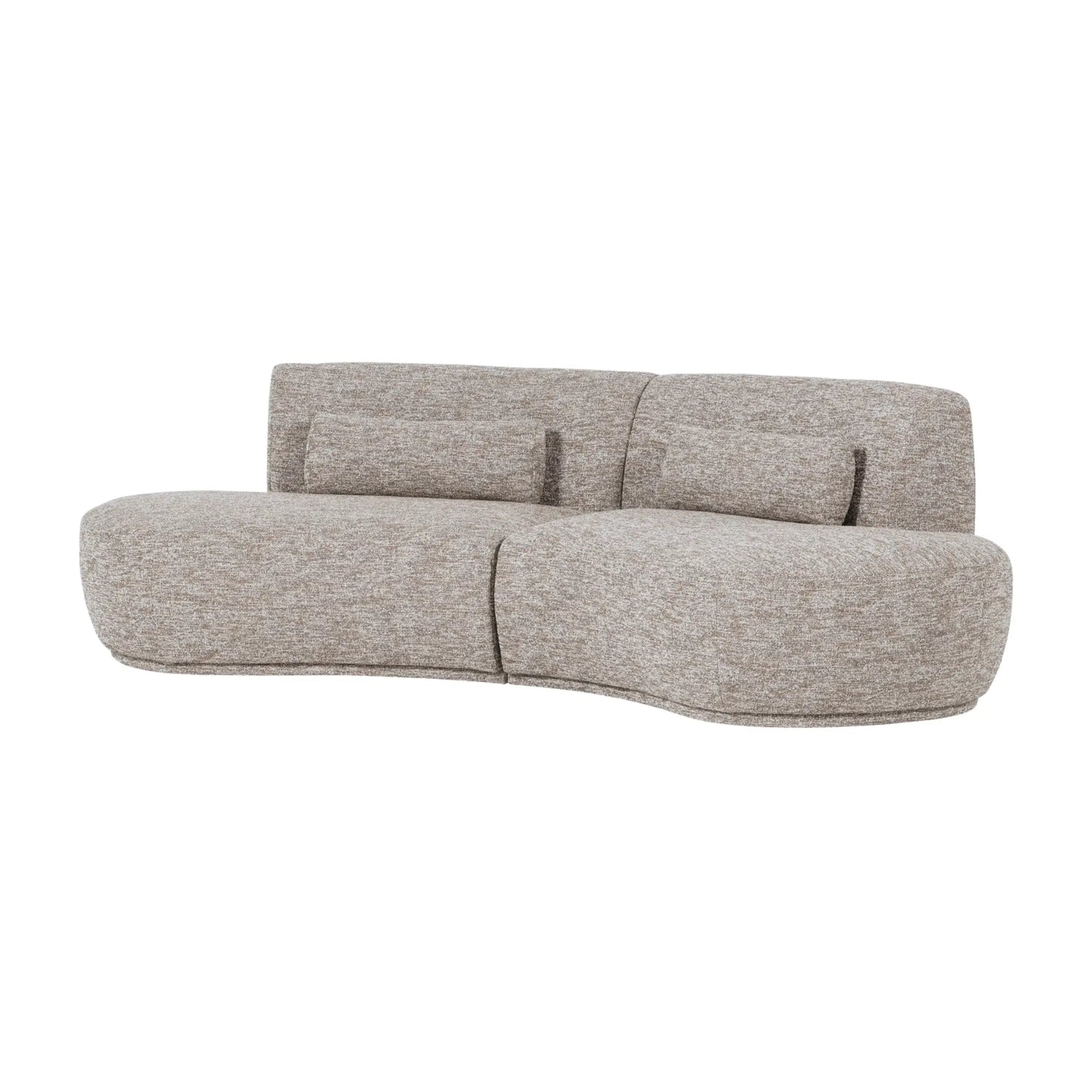 WOOOD Batavier Halvrund Soffa 4-Sits, Sand Melange