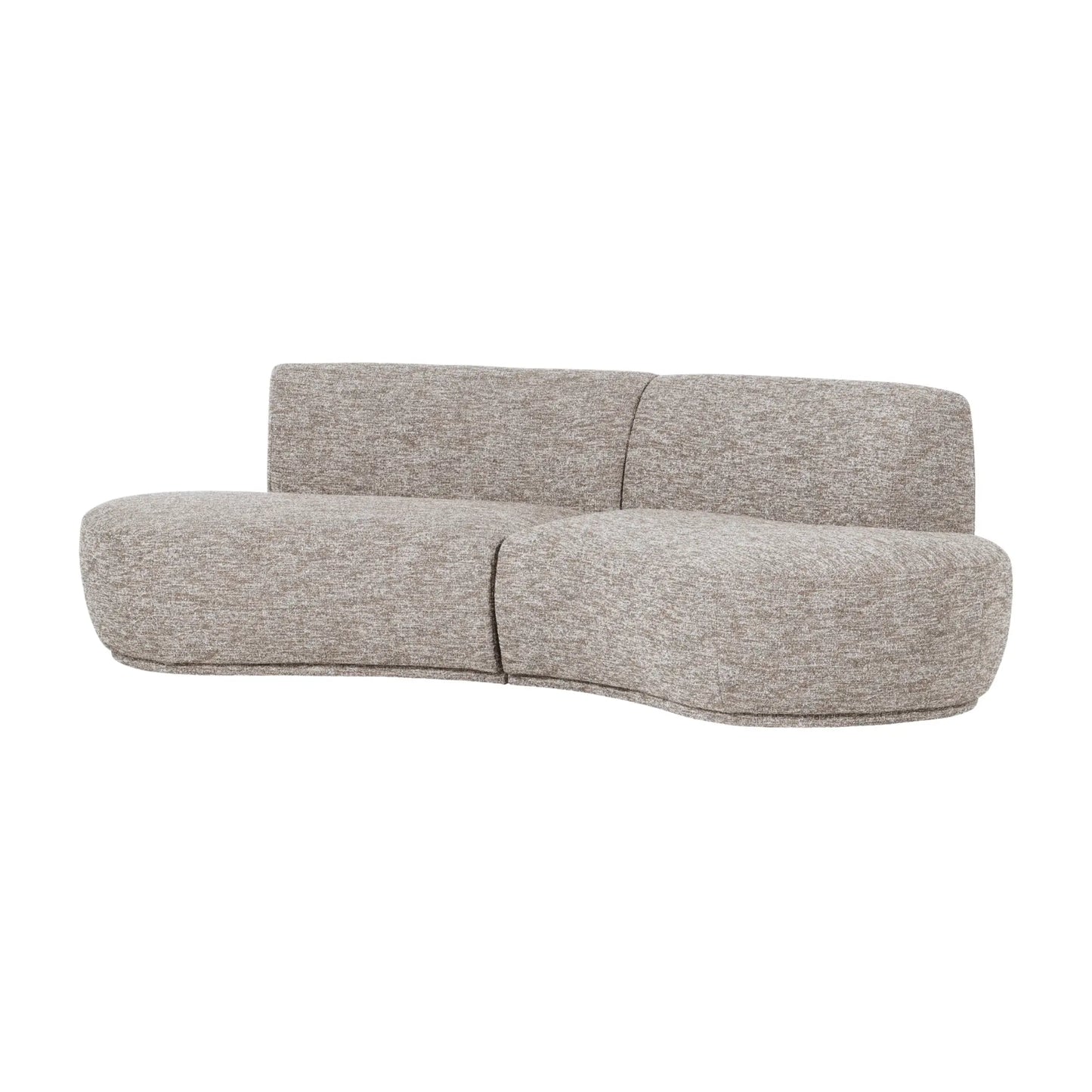 WOOOD Batavier Halvrund Soffa 4-Sits, Sand Melange