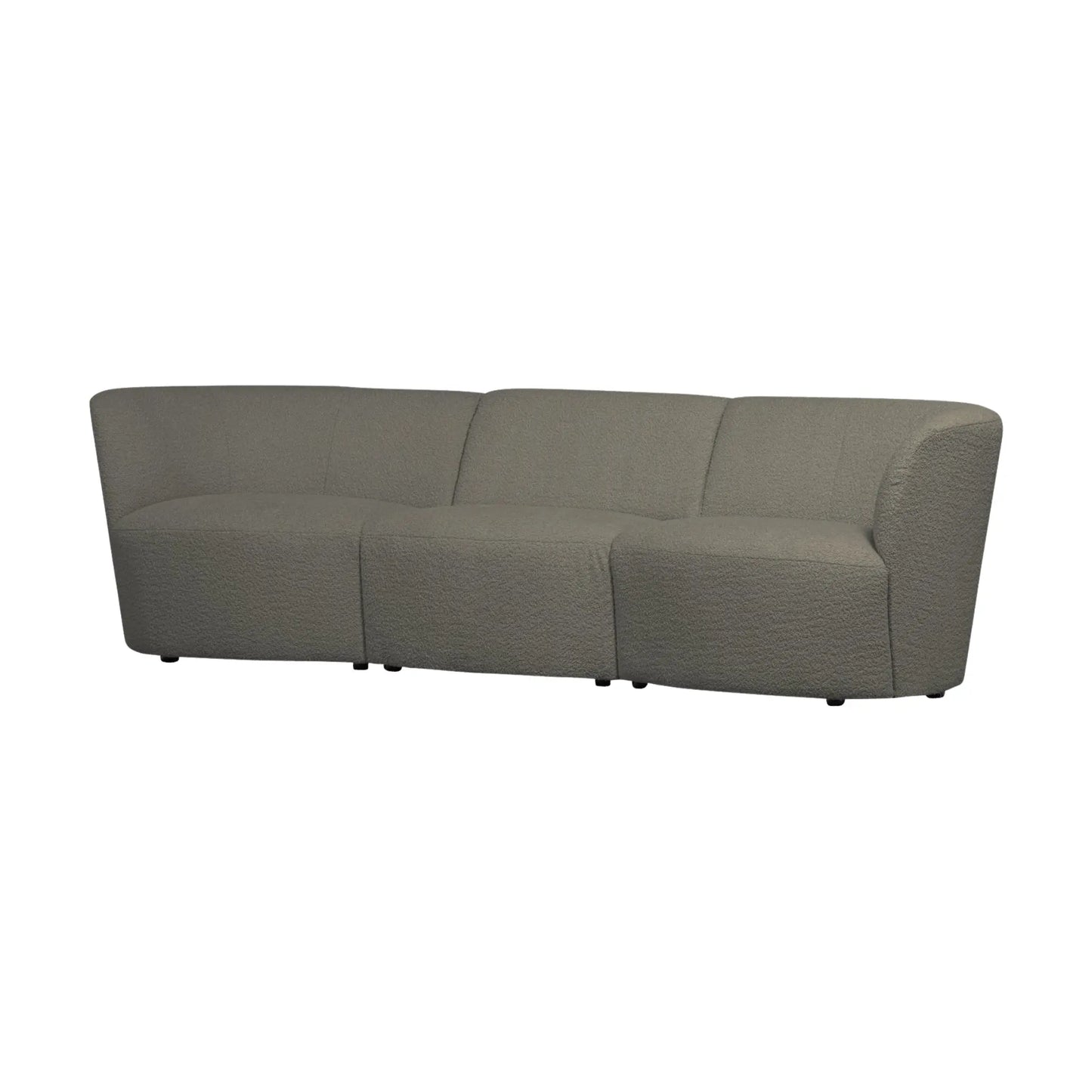 WOOOD Coco 3-Sits Soffa Bouclé, Warm Green