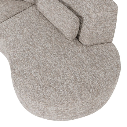 WOOOD Batavier Halvrund Soffa 4-Sits, Sand Melange