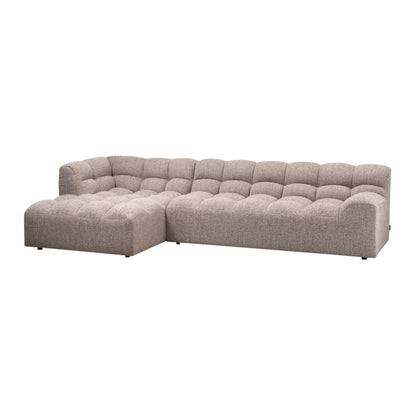 WOOOD Allure Chaise Soffa Vänster Woven, Brown Melange
