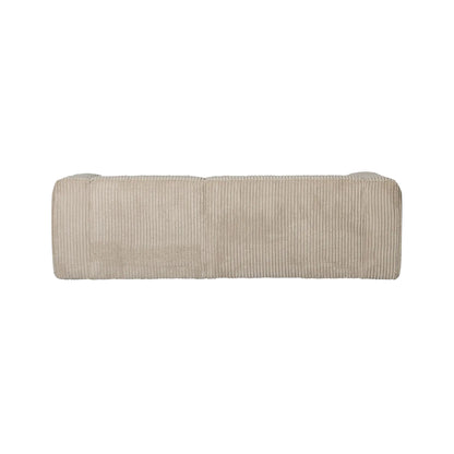 WOOOD Bean Schäslongsoffa Höger Ribbat Tyg, Travertin