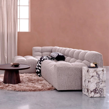 WOOOD Allure Chaise Soffa Vänster Woven, Brown Melange
