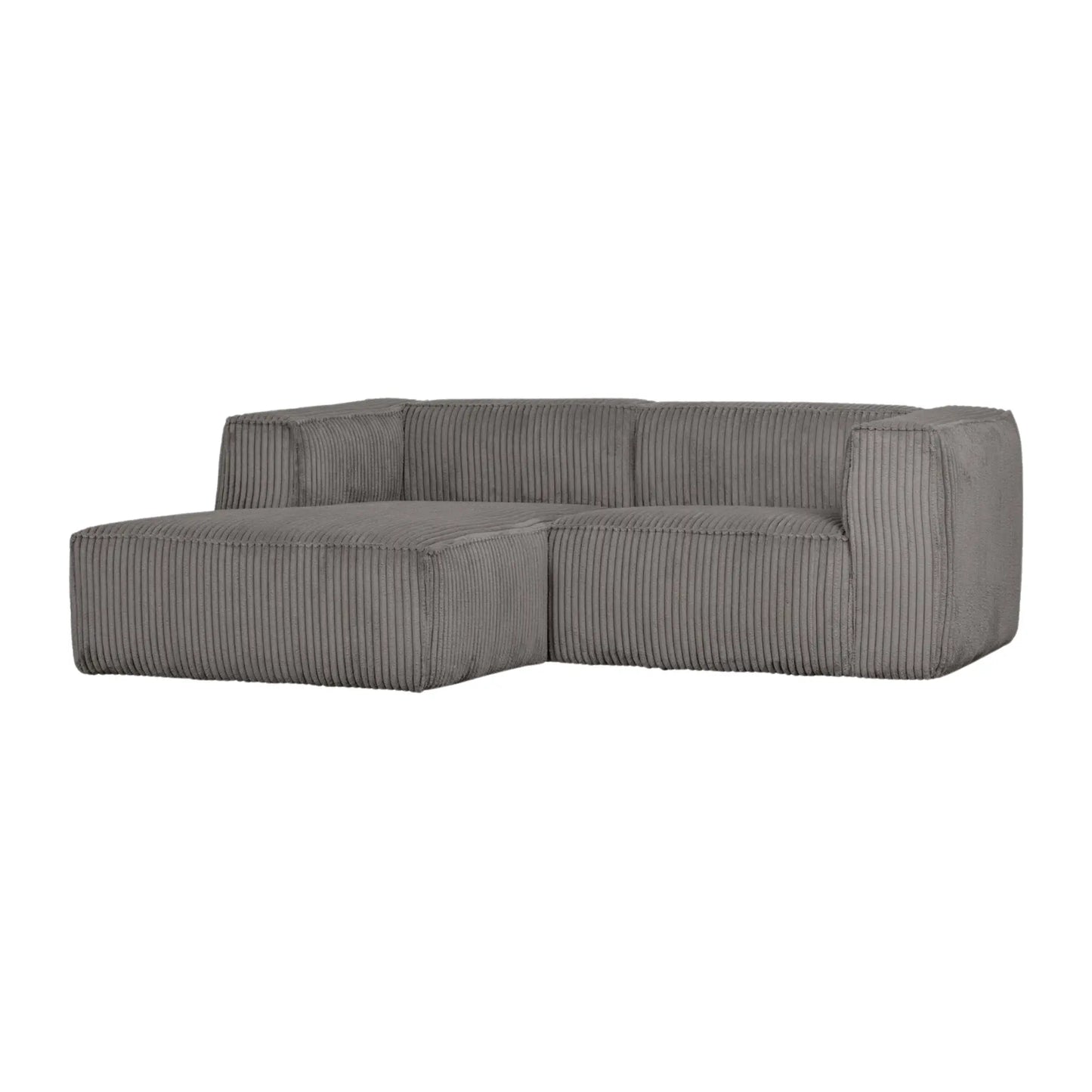 WOOOD Bean Schäslongsoffa Vänster Ribbat Tyg, Terrazzo