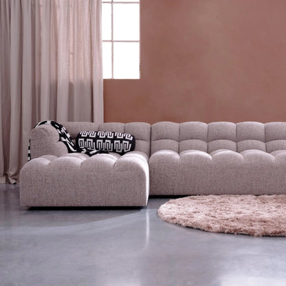 WOOOD Allure Chaise Soffa Vänster Woven, Brown Melange