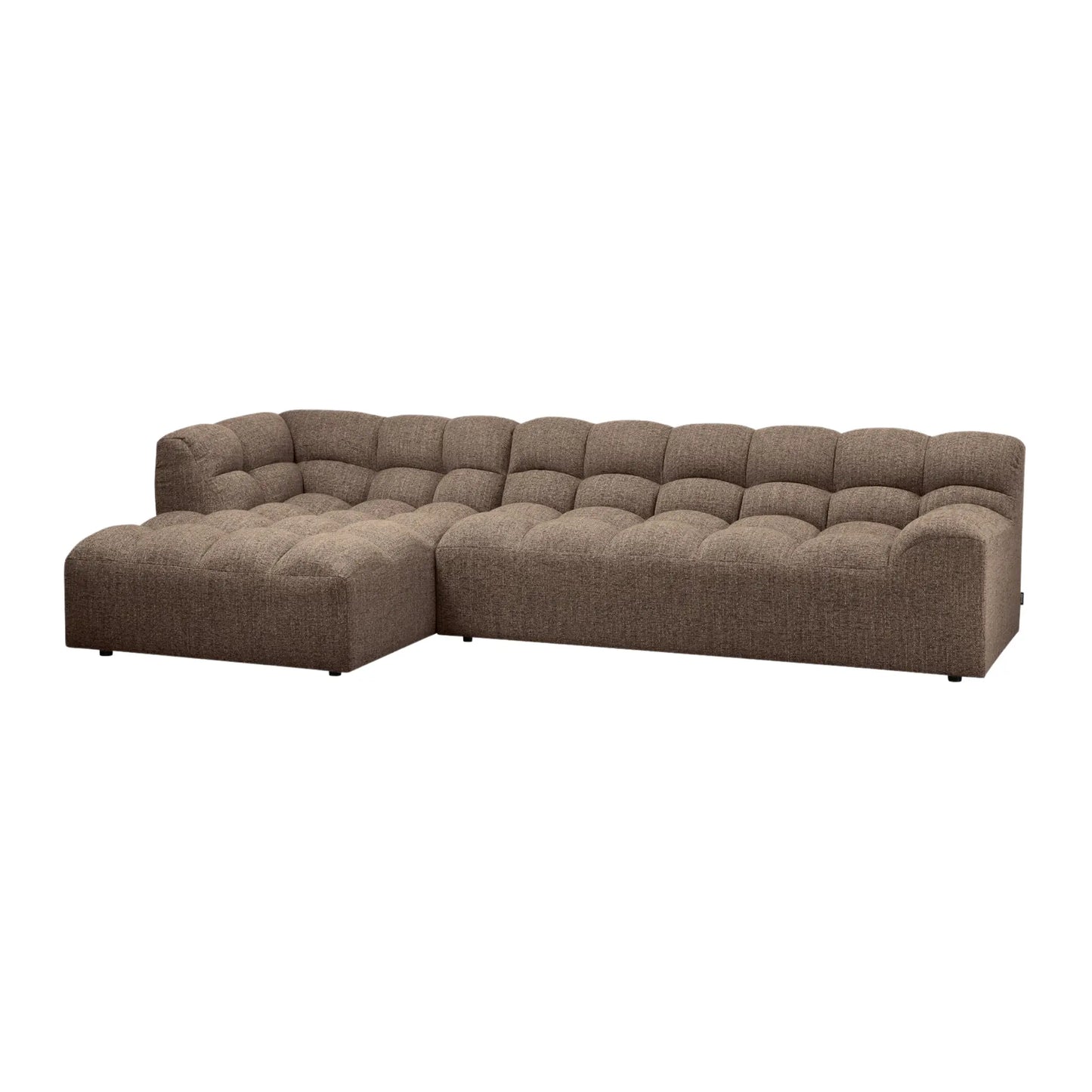 WOOOD Allure Chaise Soffa Vänster Woven, Darkbrown Melange