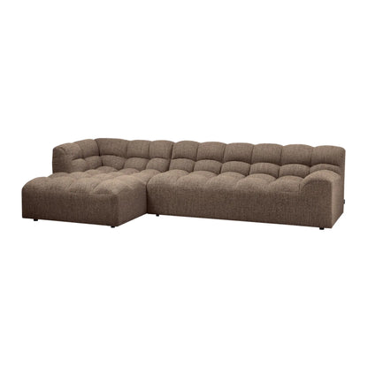 WOOOD Allure Chaise Soffa Vänster Woven, Darkbrown Melange