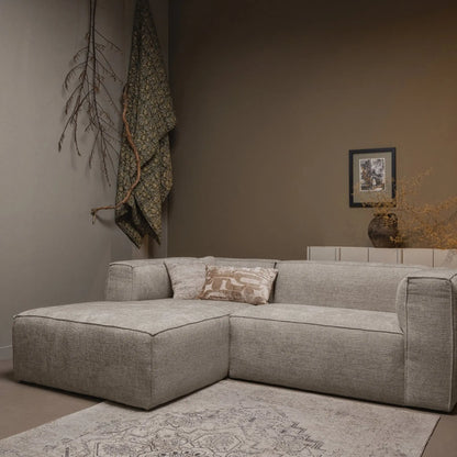 WOOOD Bean Schäslongsoffa Vänster Chunky, Melange Travertin