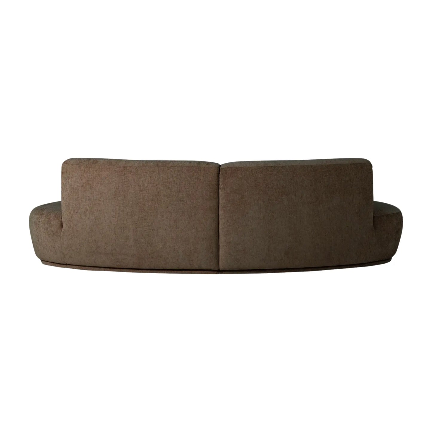 WOOOD Batavier Halvrund Soffa 4-Sits Sammet, Brown Melange