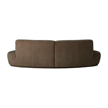 WOOOD Batavier Halvrund Soffa 4-Sits Sammet, Brown Melange